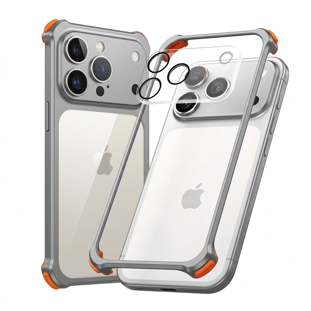 Aluminum Alloy Lens Protection Bumper Case for iPhone