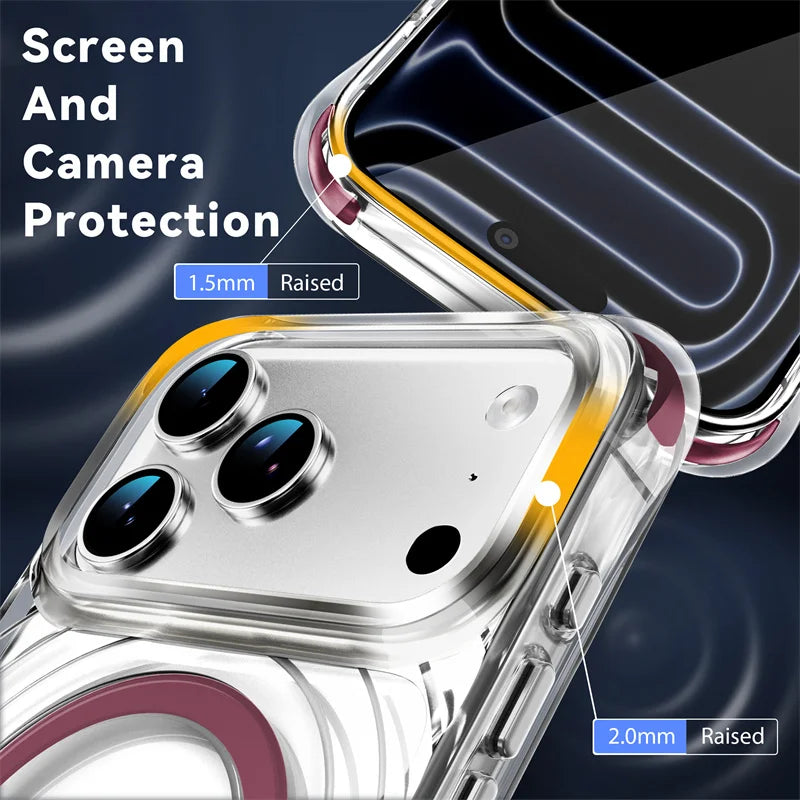 Clear MagSafe Shockproof Case for iPhone