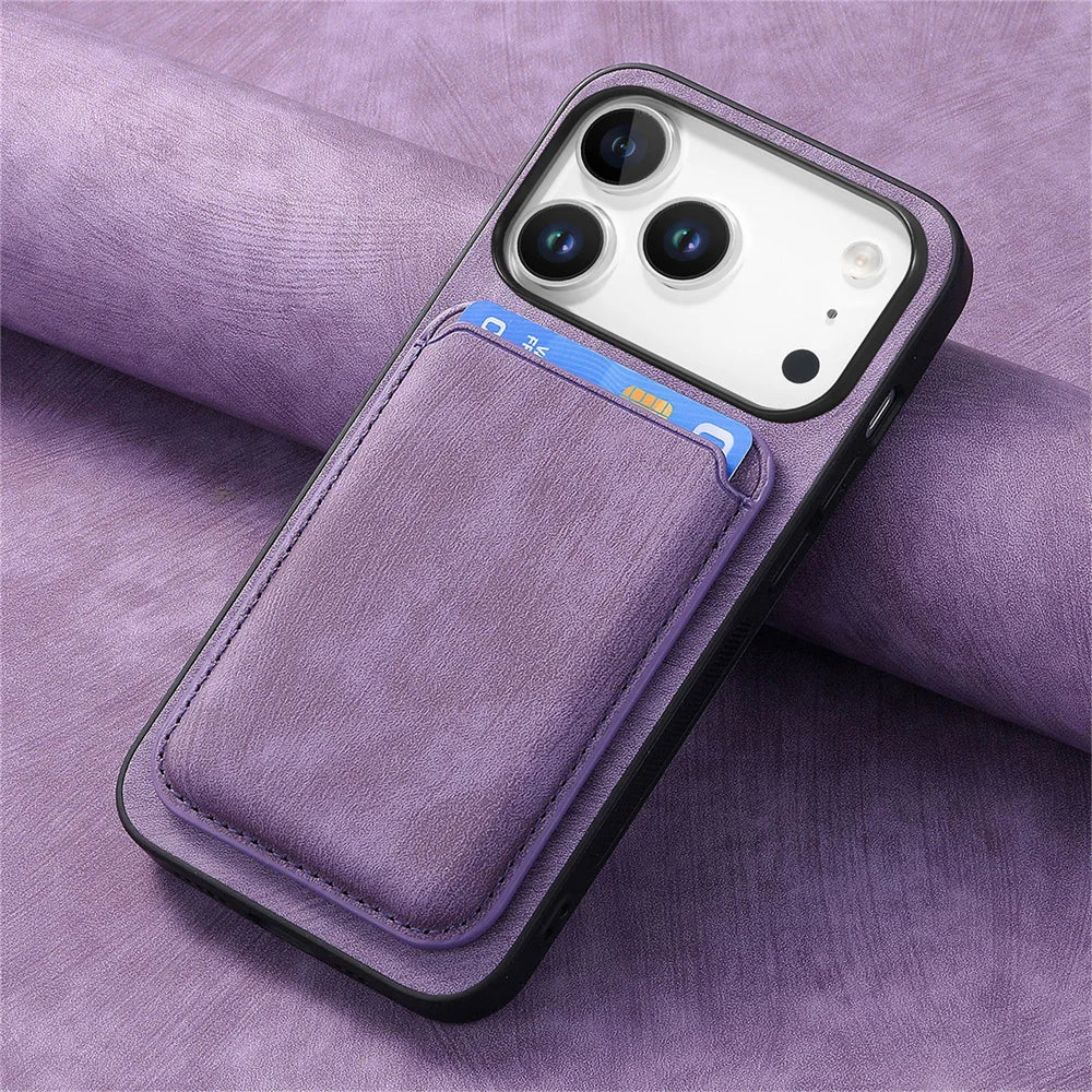Detachable Magnetic Card Holder Case for iPhone