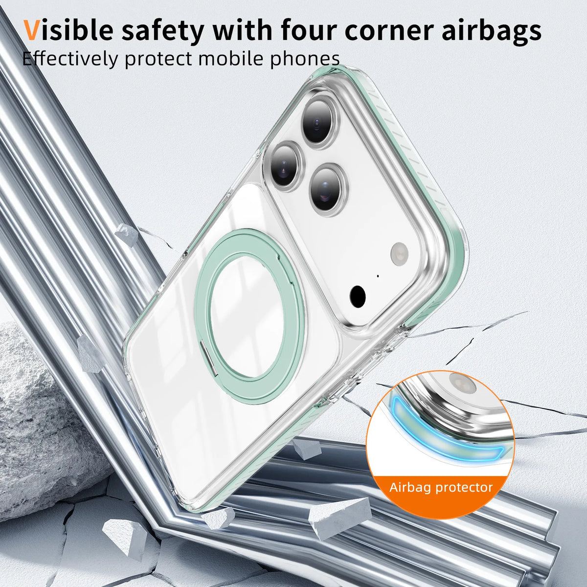 360° Rotating Ring MagSafe Case for iPhone