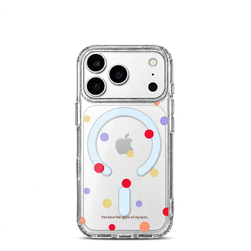 Clear Magnetic Dot Print Case for iPhone