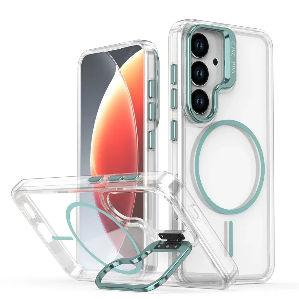 Clear MagSafe Magnetic Stand Case for Samsung