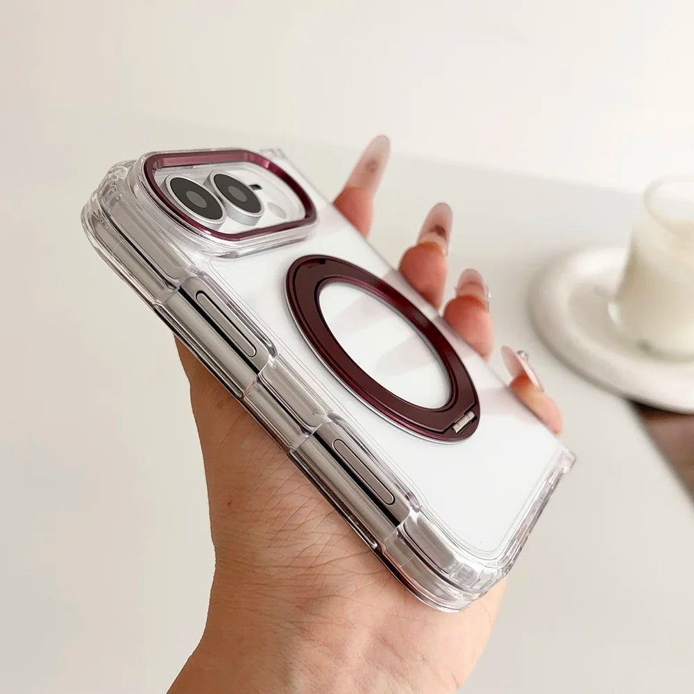 3-in-1 360° Magnetic Transparent Case for iPhone
