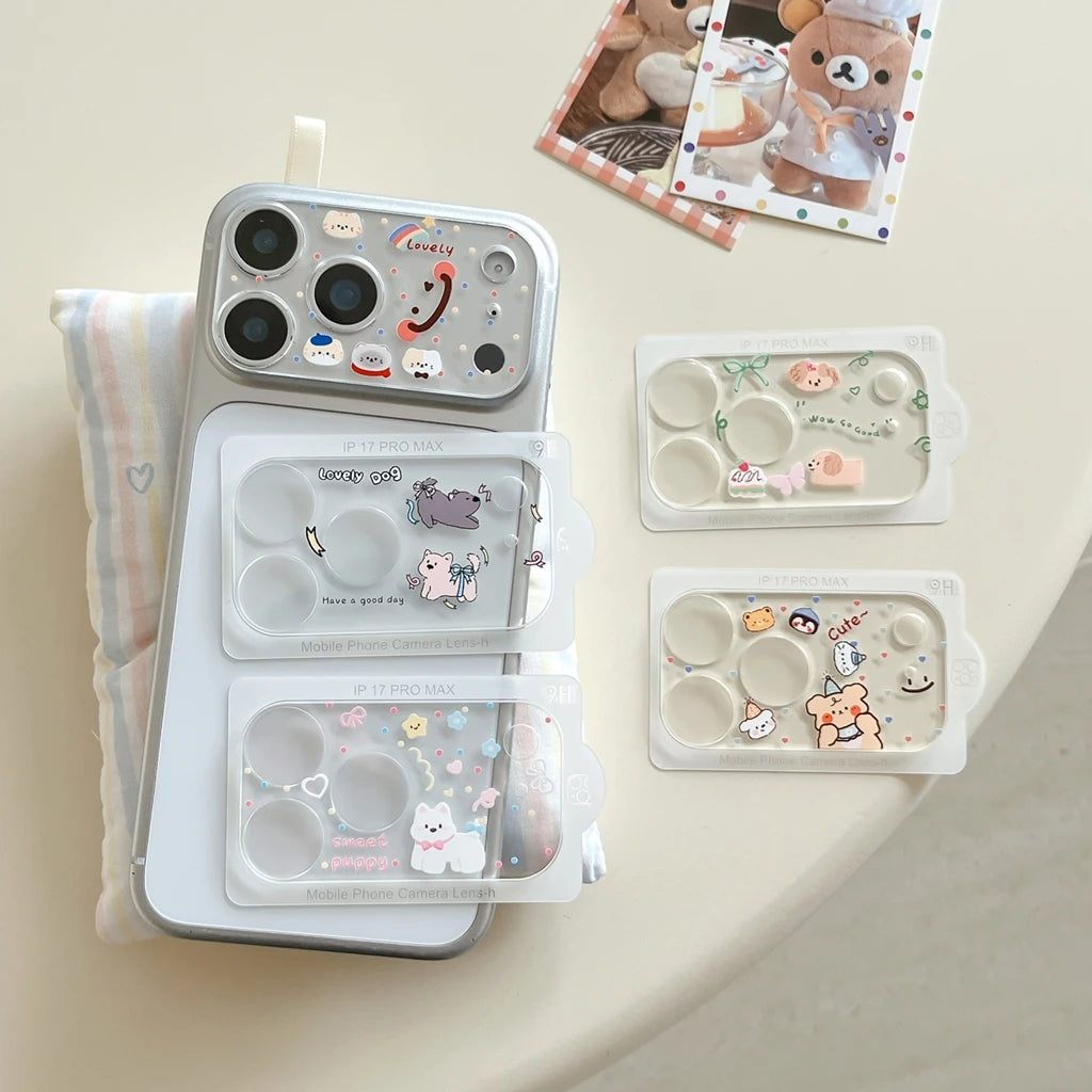 Puppy Bowknot Camera Lens Protector for iPhone