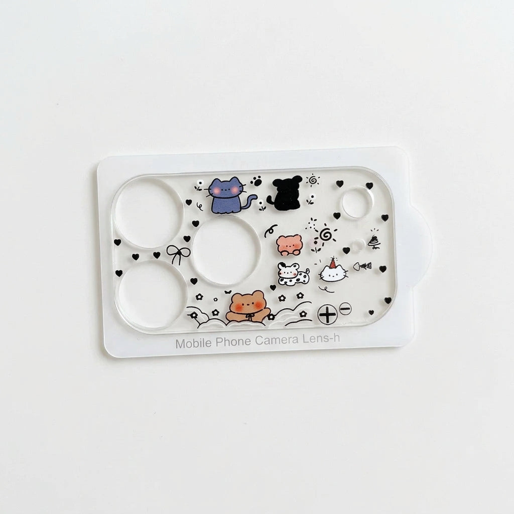 Puppy Bowknot Camera Lens Protector for iPhone