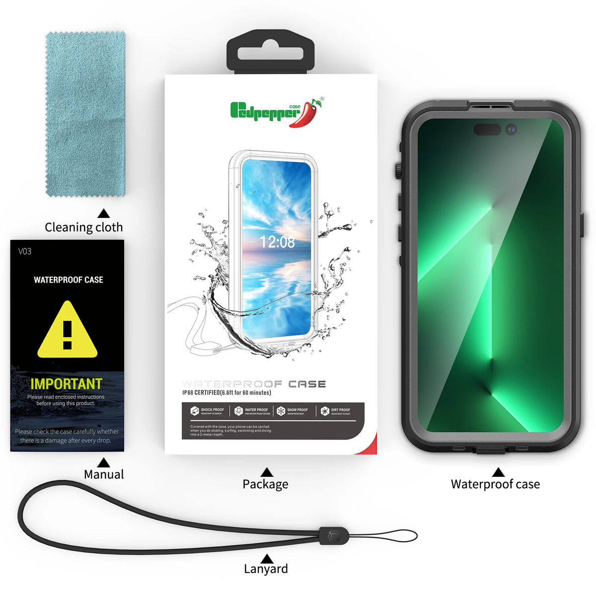 IP68 Waterproof MagSafe iPhone Case