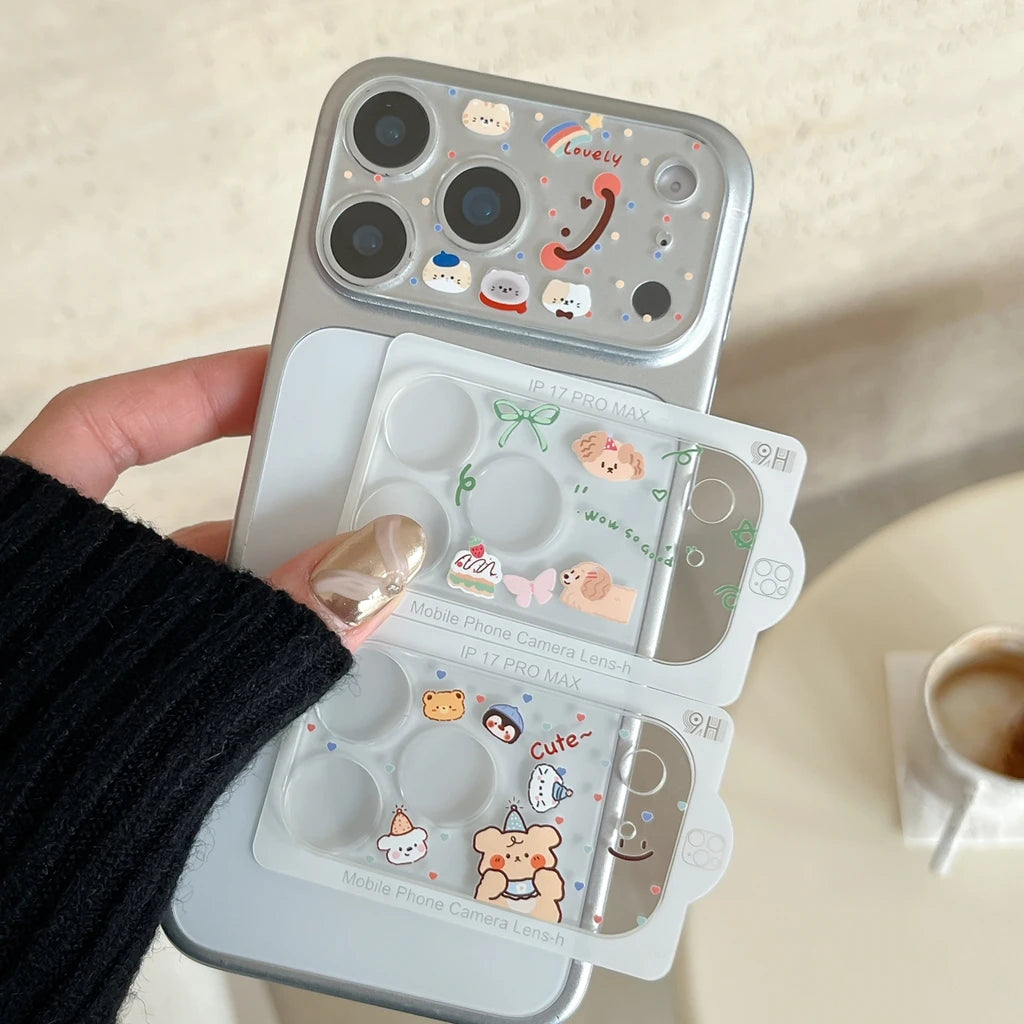 Puppy Bowknot Camera Lens Protector for iPhone