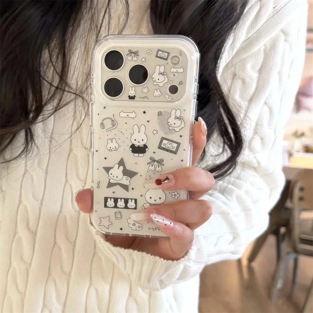 Korean Miffy Rabbit Kawaii Silicone Case for iPhone