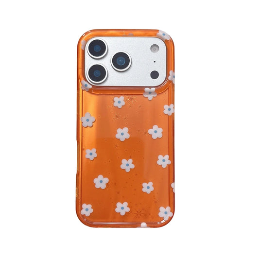 Orange Floral iPhone Shockproof Case