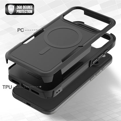 2-in-1 Heavy Armor Magnetic Charging Case for iPhone