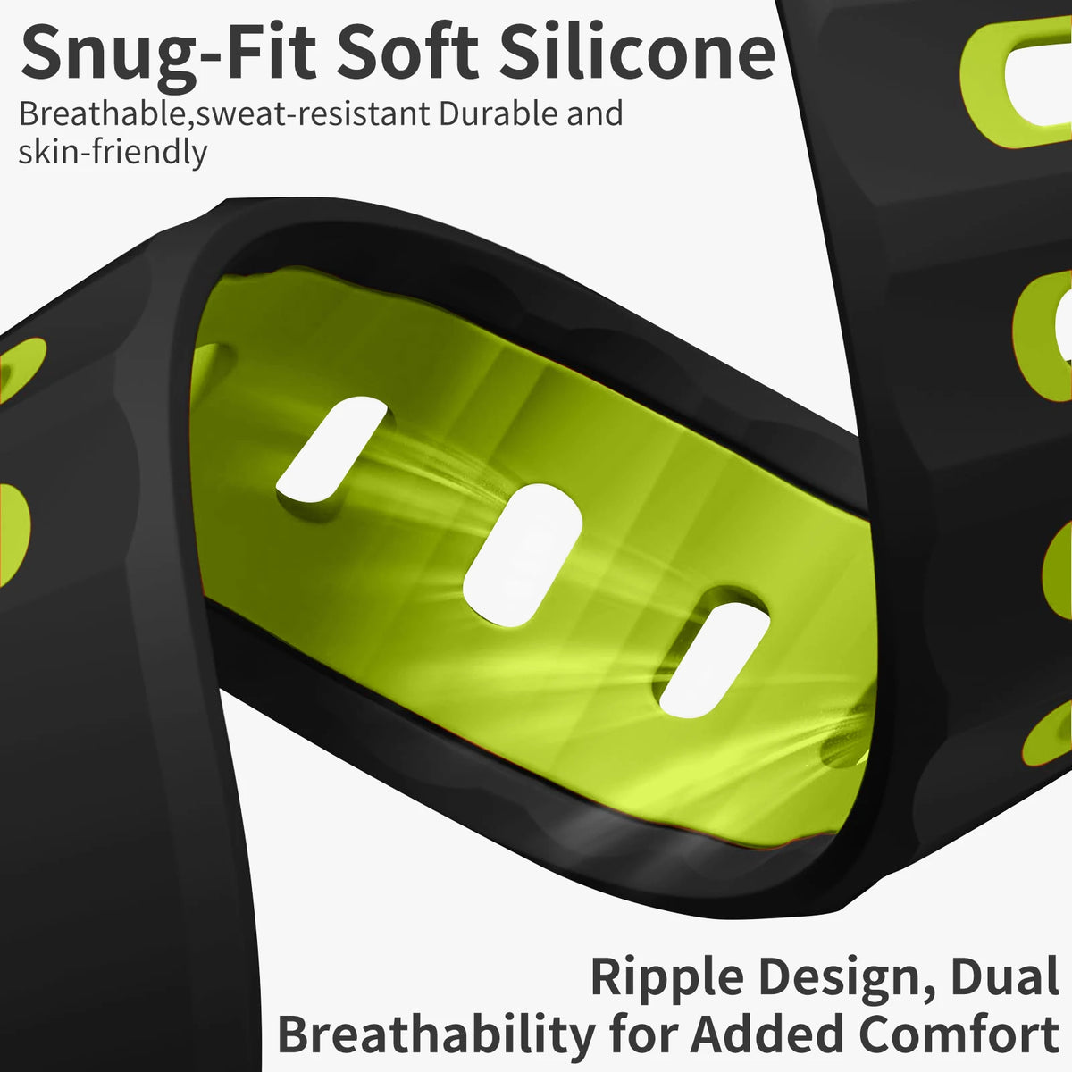 2-Pack Silicone Sport Bands for Apple Watch