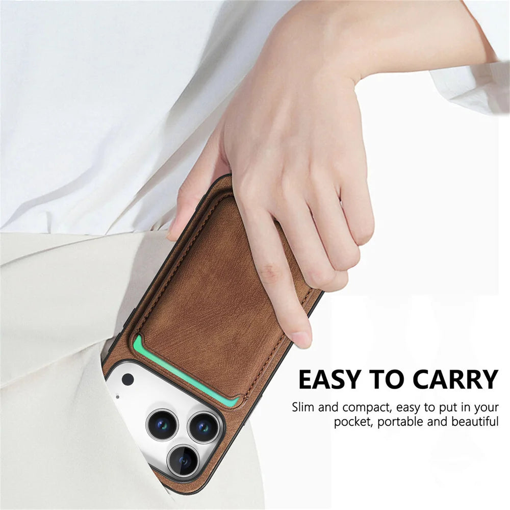 Detachable Magnetic Card Holder Case for iPhone