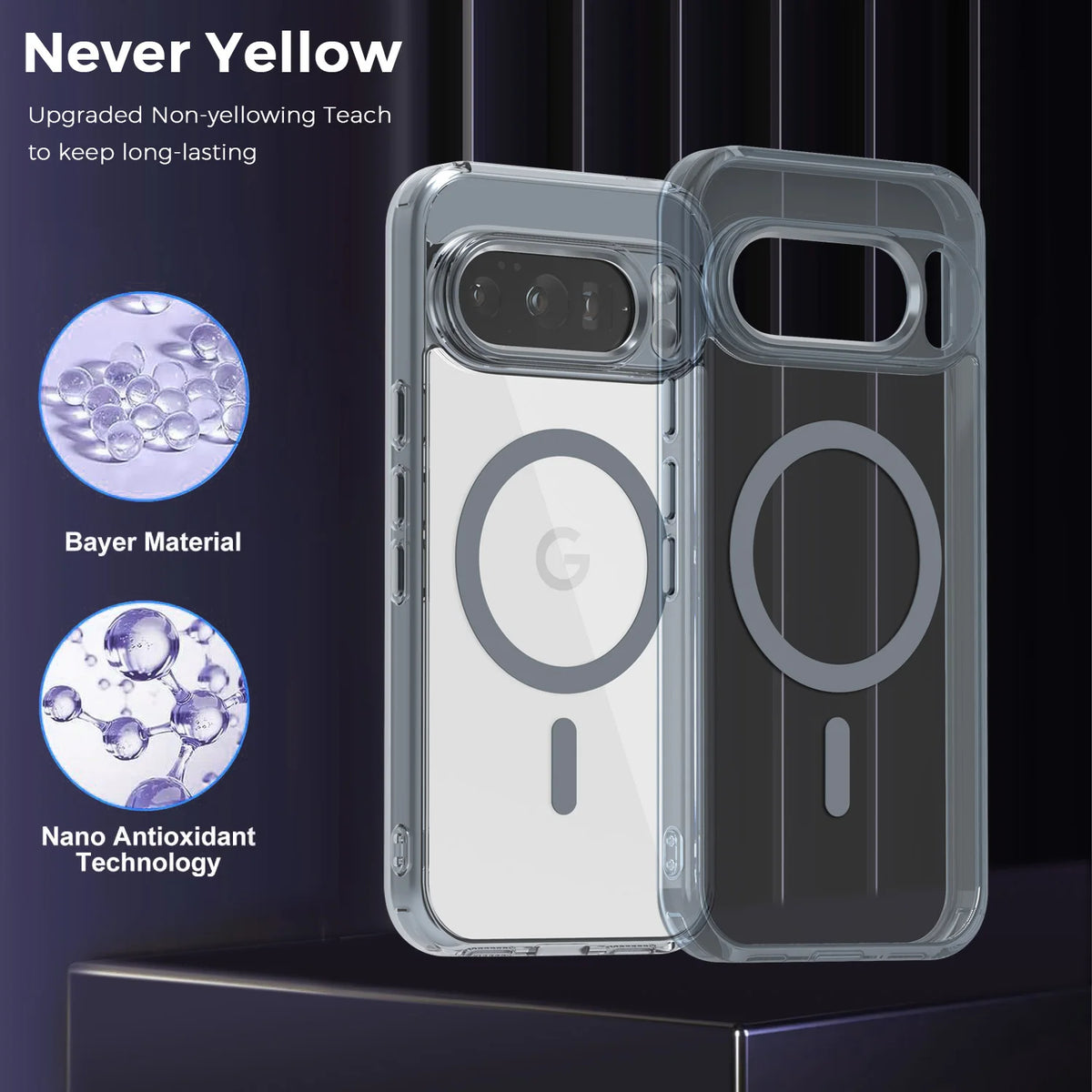 Luxury Clear Magnetic Google Pixel Case