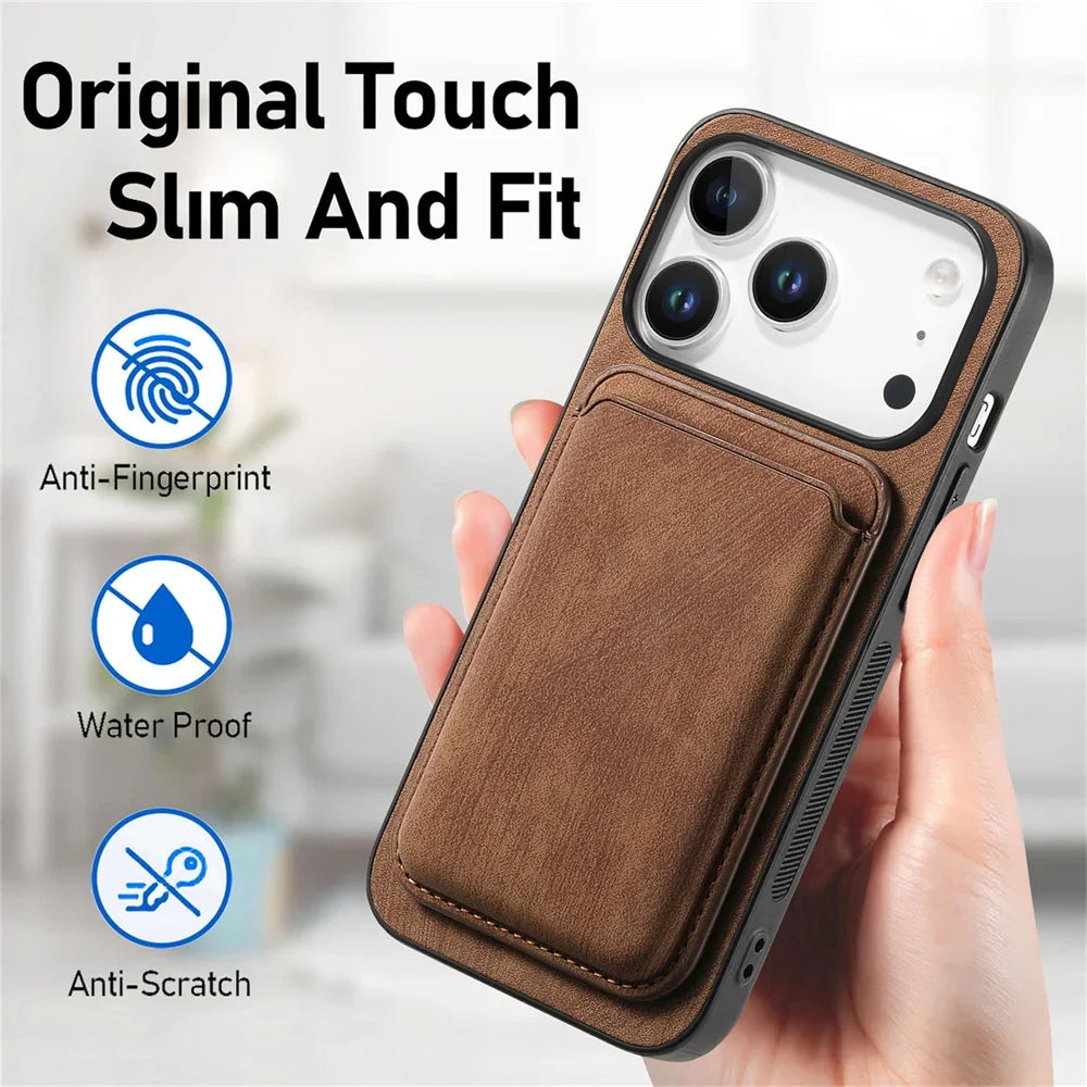 Detachable Magnetic Card Holder Case for iPhone