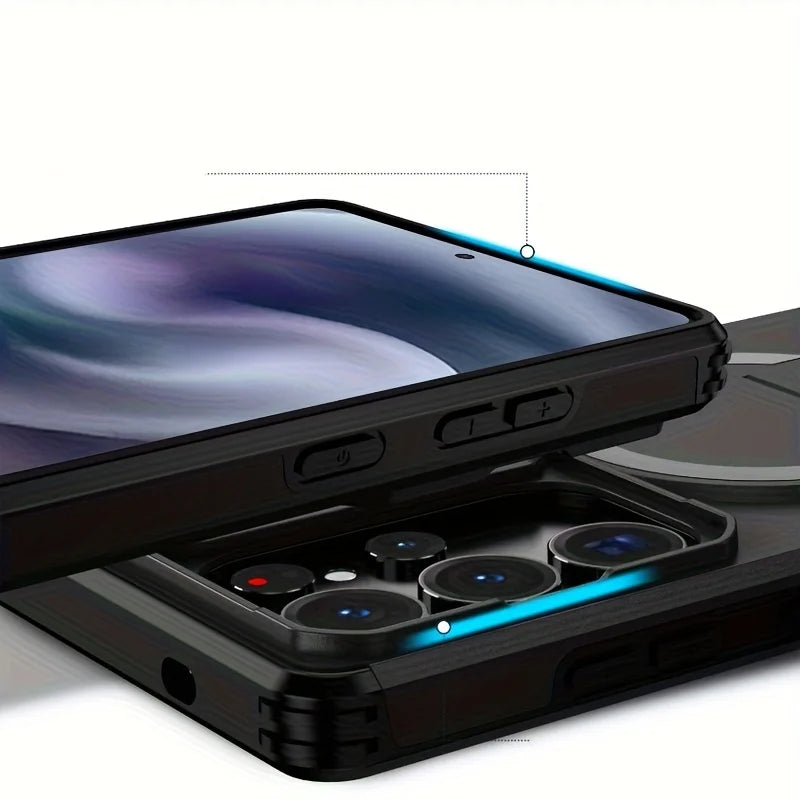Magnetic Stand Camera Protection Case for Samsung Galaxy