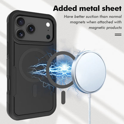 2-in-1 Heavy Armor Magnetic Charging Case for iPhone