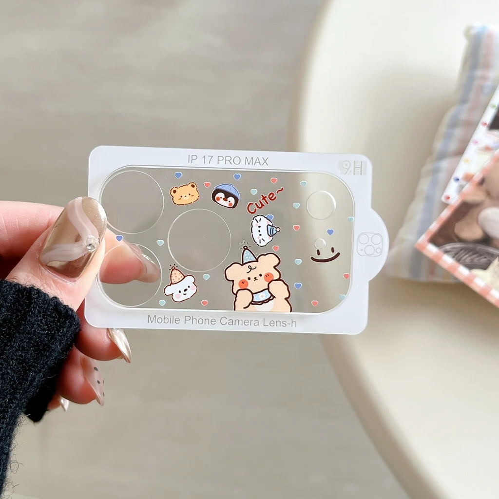 Puppy Bowknot Camera Lens Protector for iPhone