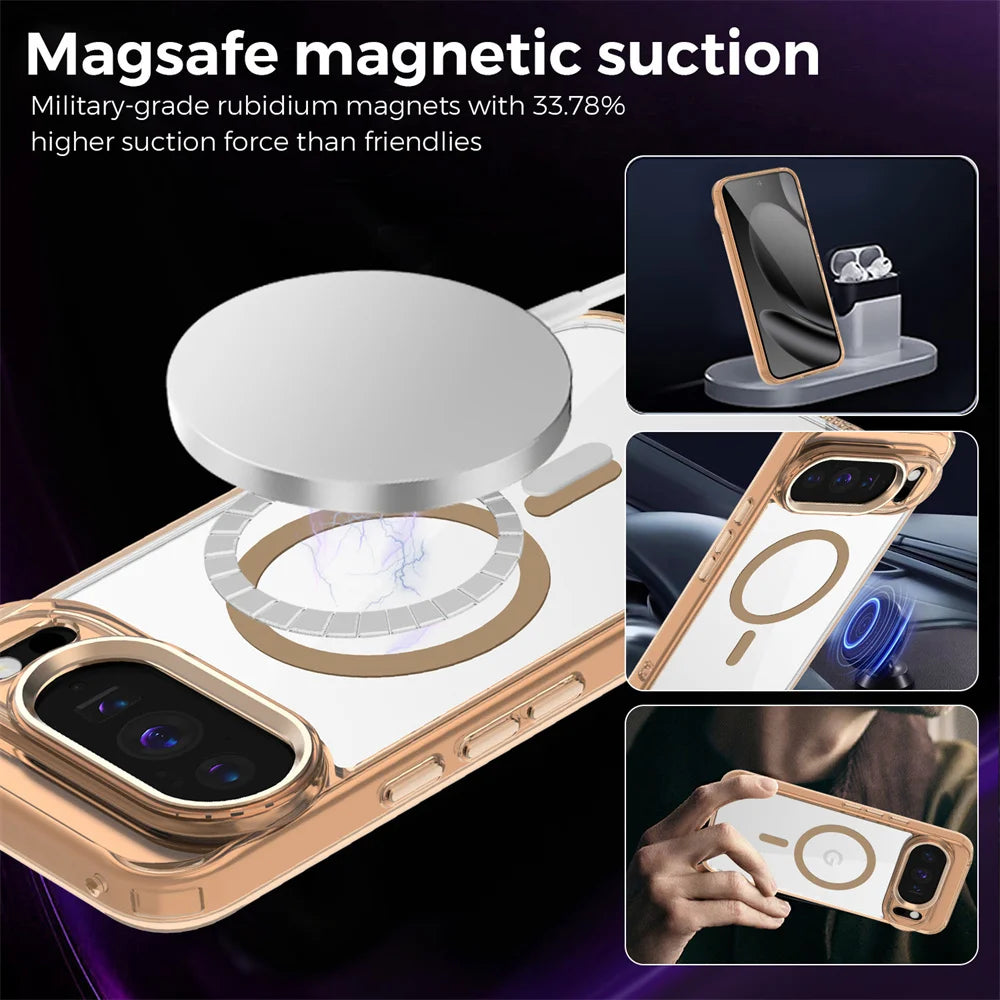 Luxury Clear Magnetic Google Pixel Case