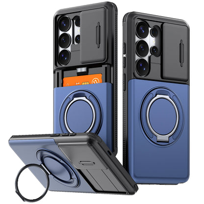 Armor Camera Protection Ring Holder Case for Samsung Galaxy