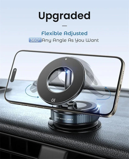 360° Magnetic Car Phone Mount with Vacuum Suction