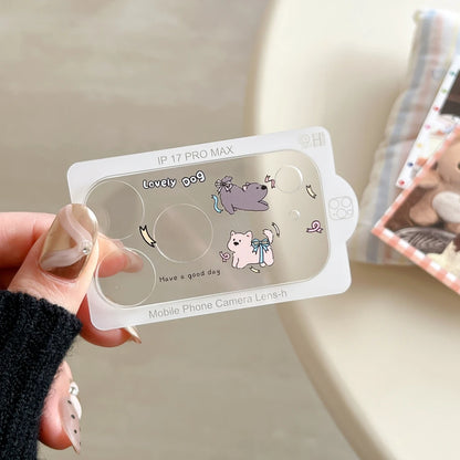 Puppy Bowknot Camera Lens Protector for iPhone