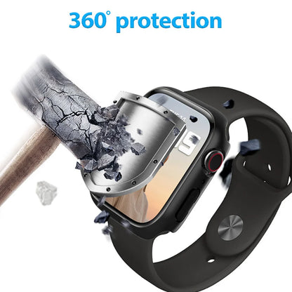 Tempered Glass Protective Case for Apple Watch