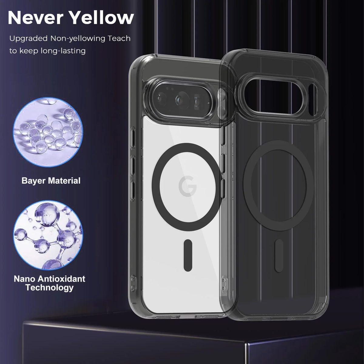 Luxury Clear Magnetic Google Pixel Case