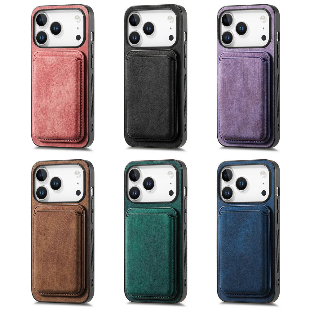 Detachable Magnetic Card Holder Case for iPhone