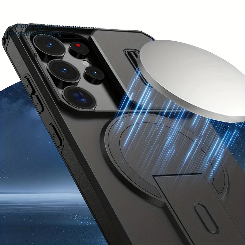 Magnetic Stand Camera Protection Case for Samsung Galaxy