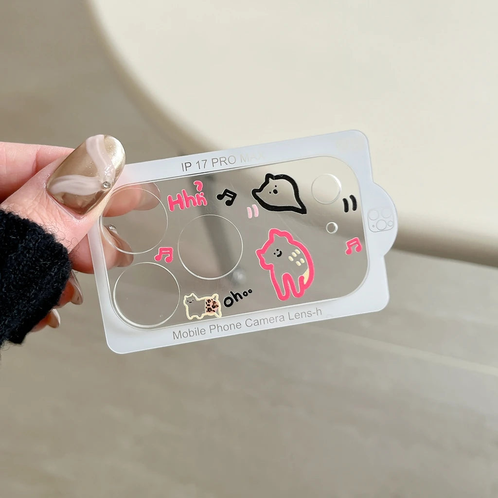 Puppy Bowknot Camera Lens Protector for iPhone