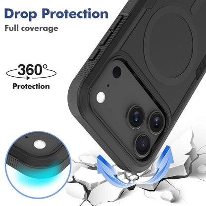 2-in-1 Heavy Armor Magnetic Charging Case for iPhone