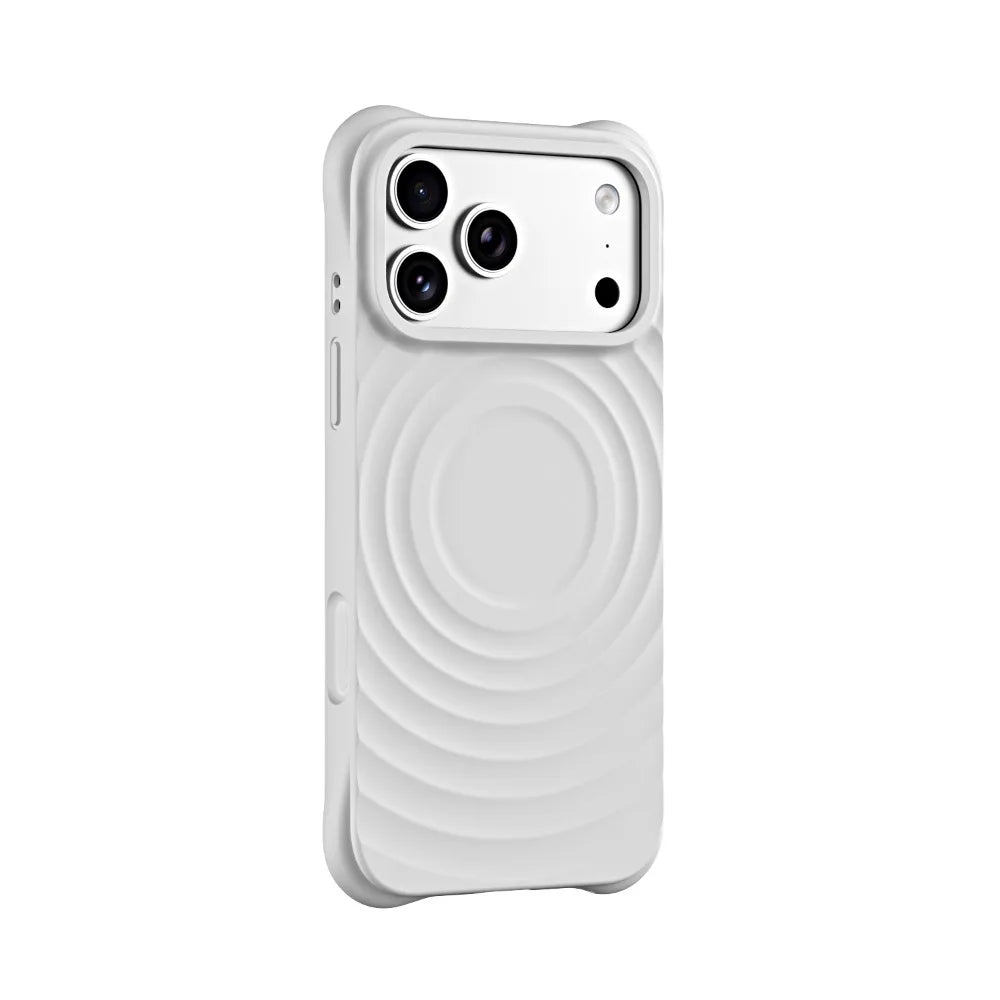 Wave Pattern MagSafe Liquid Silicone iPhone Case