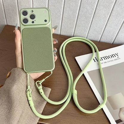 Woven Crossbody Strap Phone Case for iPhone