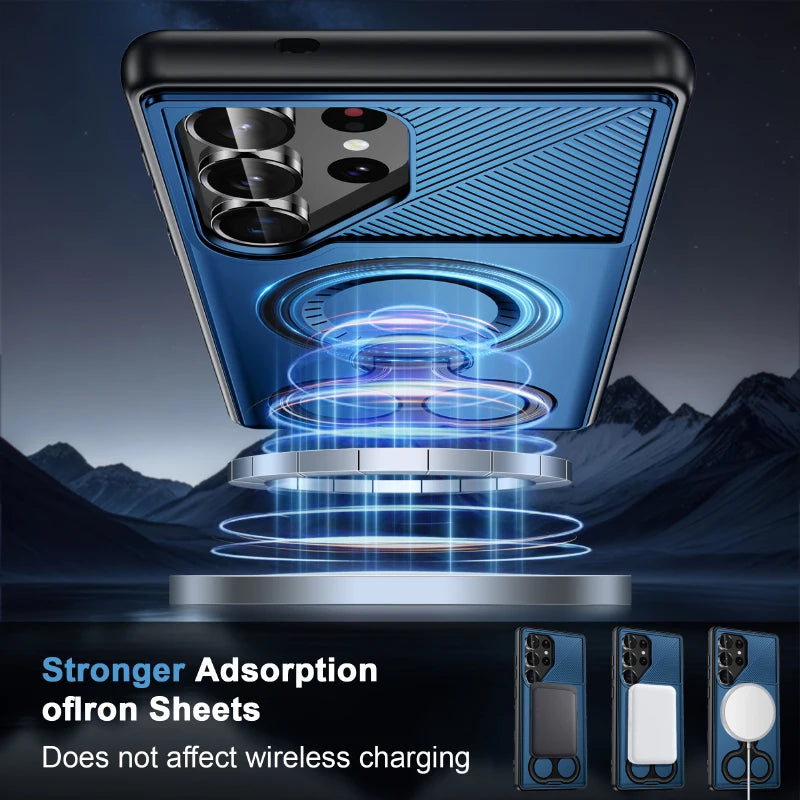 MagSafe 360° Rotating Metal Ring Armor Case for Samsung Galaxy