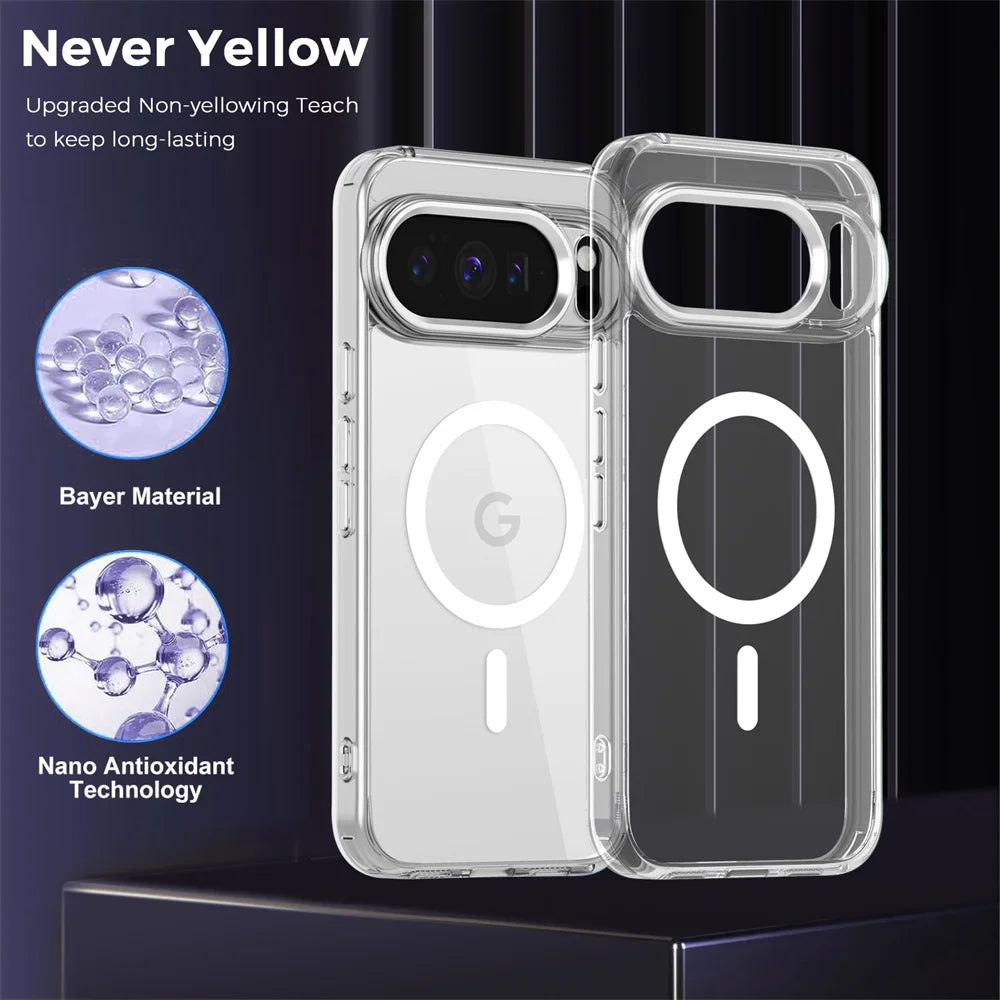 Luxury Clear Magnetic Google Pixel Case