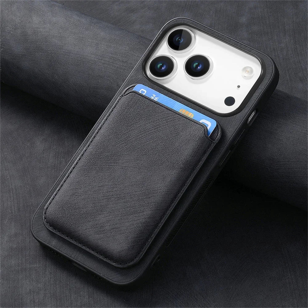 Detachable Magnetic Card Holder Case for iPhone