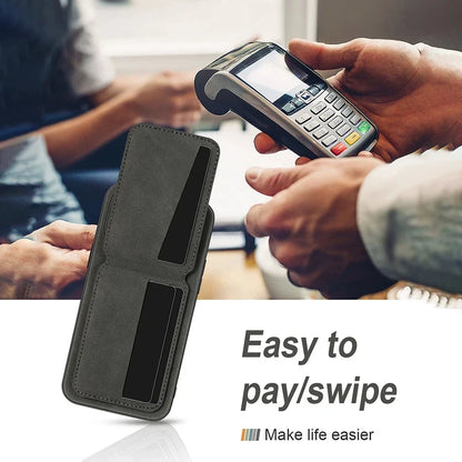 2-Piece Leather Card Holder Case for iPhone