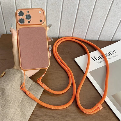 Woven Crossbody Strap Phone Case for iPhone