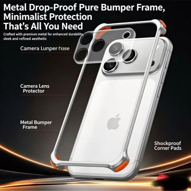 Aluminum Alloy Lens Protection Bumper Case for iPhone