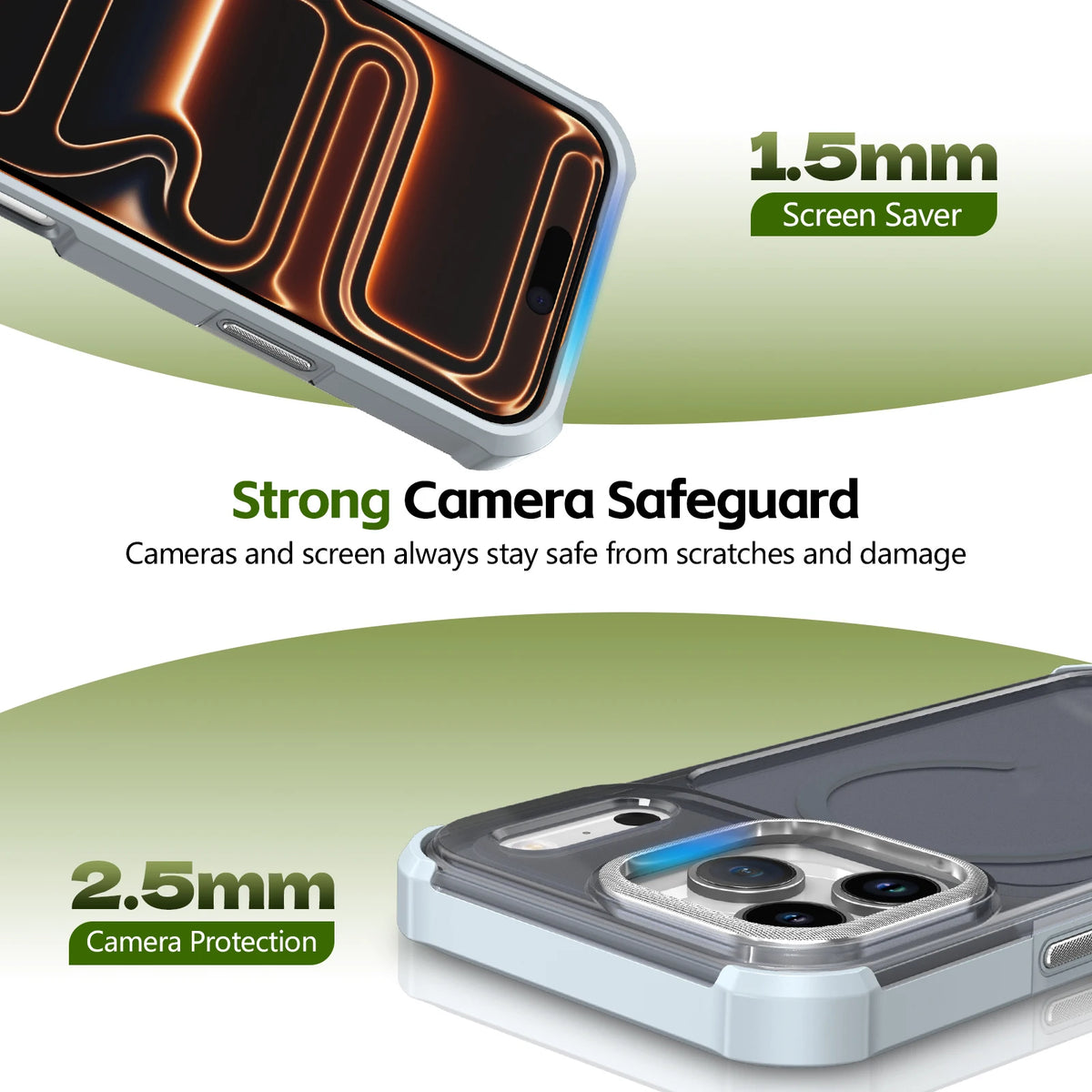 Clear Matte MagSafe Armor iPhone Case