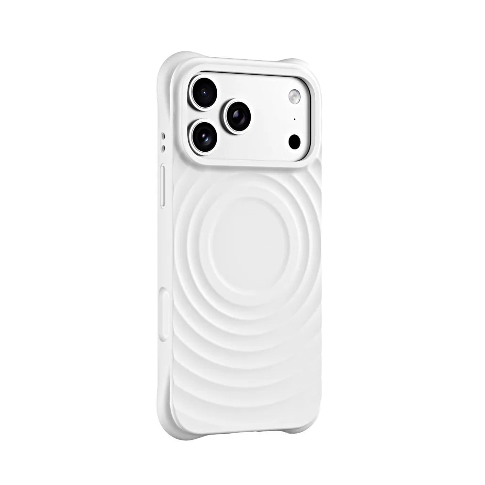 Wave Pattern MagSafe Liquid Silicone iPhone Case