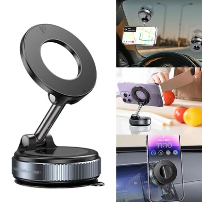 360° Magnetic Car Phone Mount with Vacuum Suction