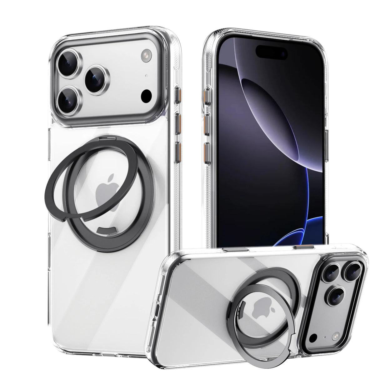 360° Magnetic Ring Stand Case for iPhone