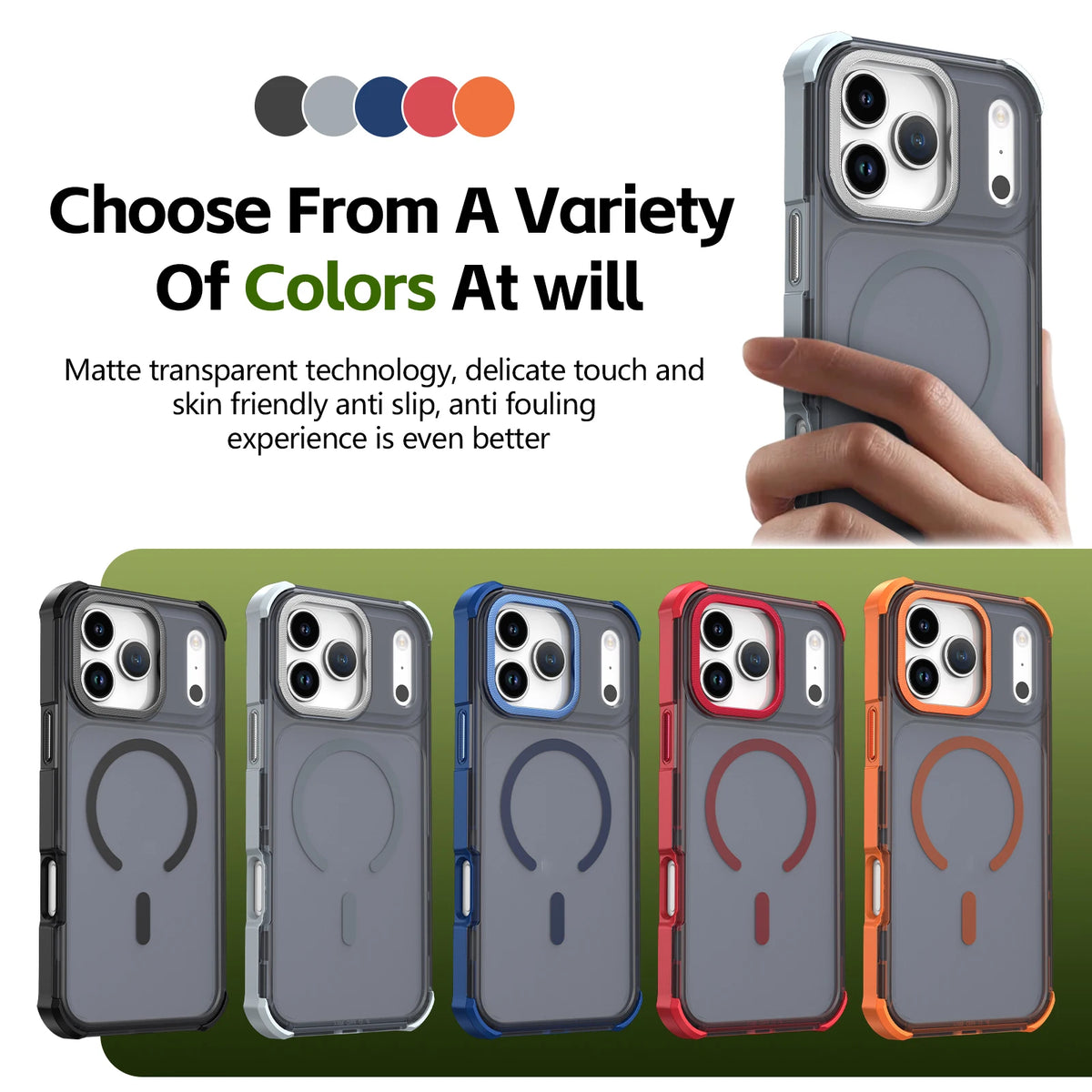 Clear Matte MagSafe Armor iPhone Case