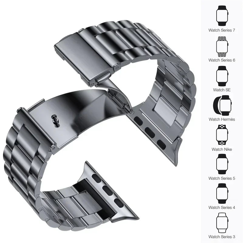 Stainless Steel Metal Link Band for Apple Watch