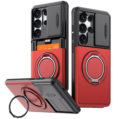 Armor Camera Protection Ring Holder Case for Samsung Galaxy