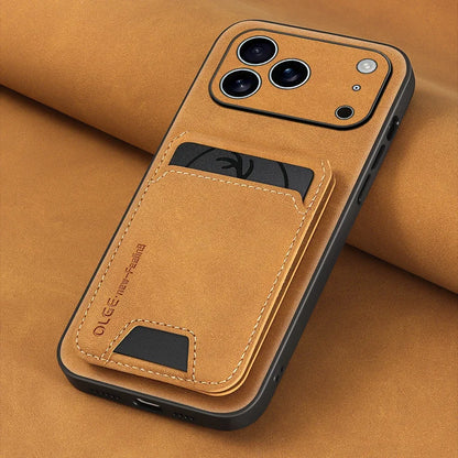 2-Piece Leather Card Holder Case for iPhone