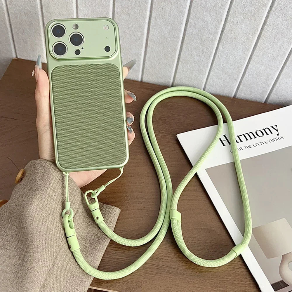 Woven Crossbody Strap Phone Case for iPhone