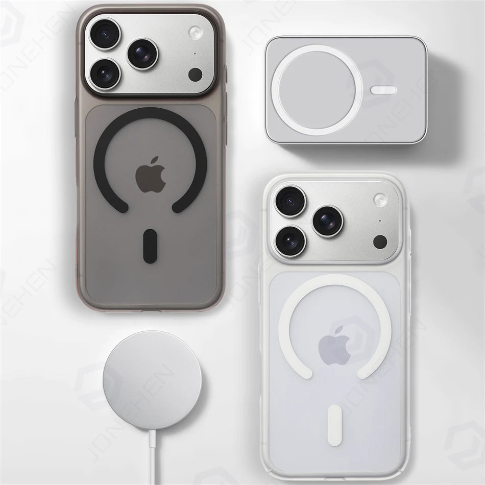 MagSafe Magnetic Frosted Matte Case for iPhone 17 Air 17 16 15 14 13 Pro Max