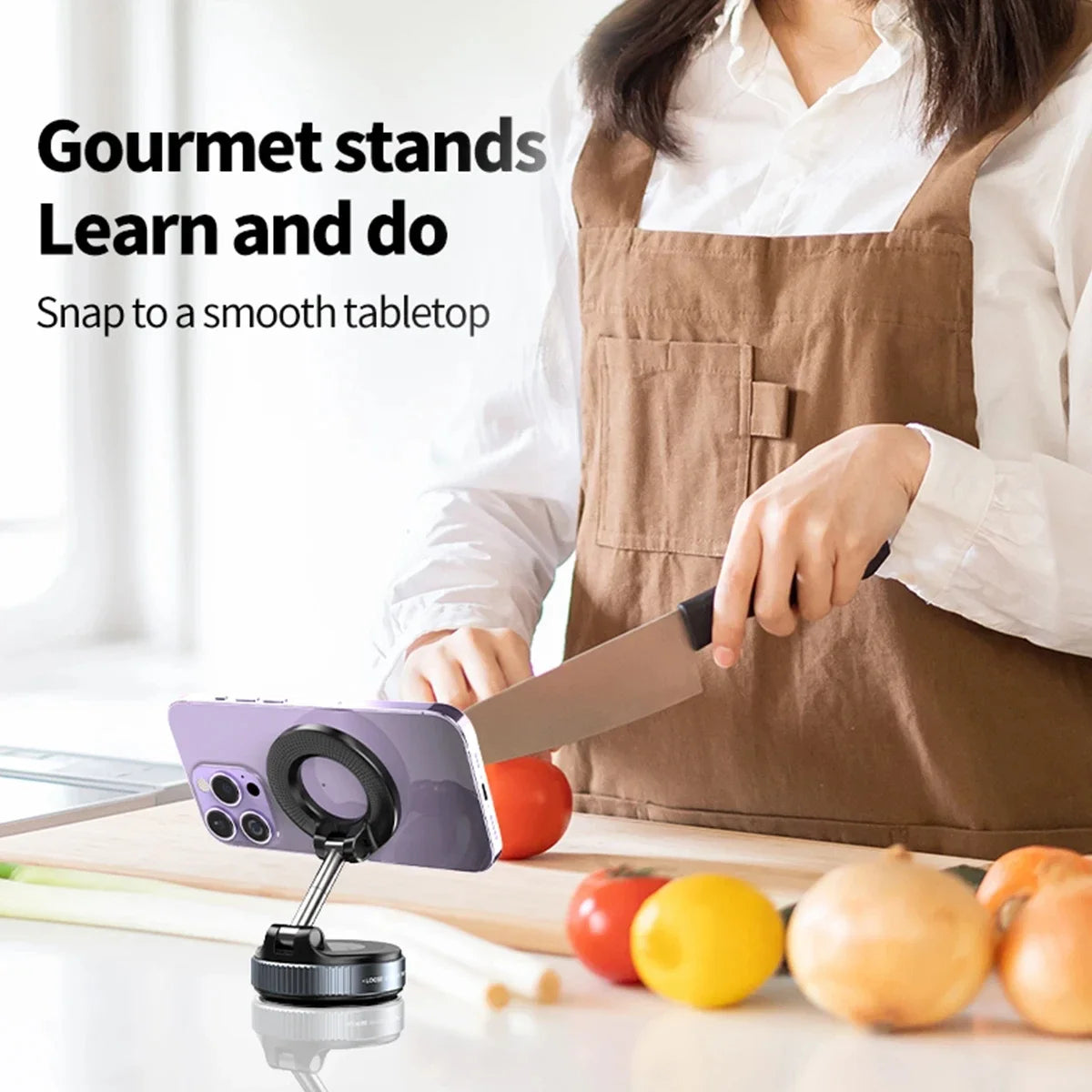 360° Magnetic Car Phone Mount with Vacuum Suction